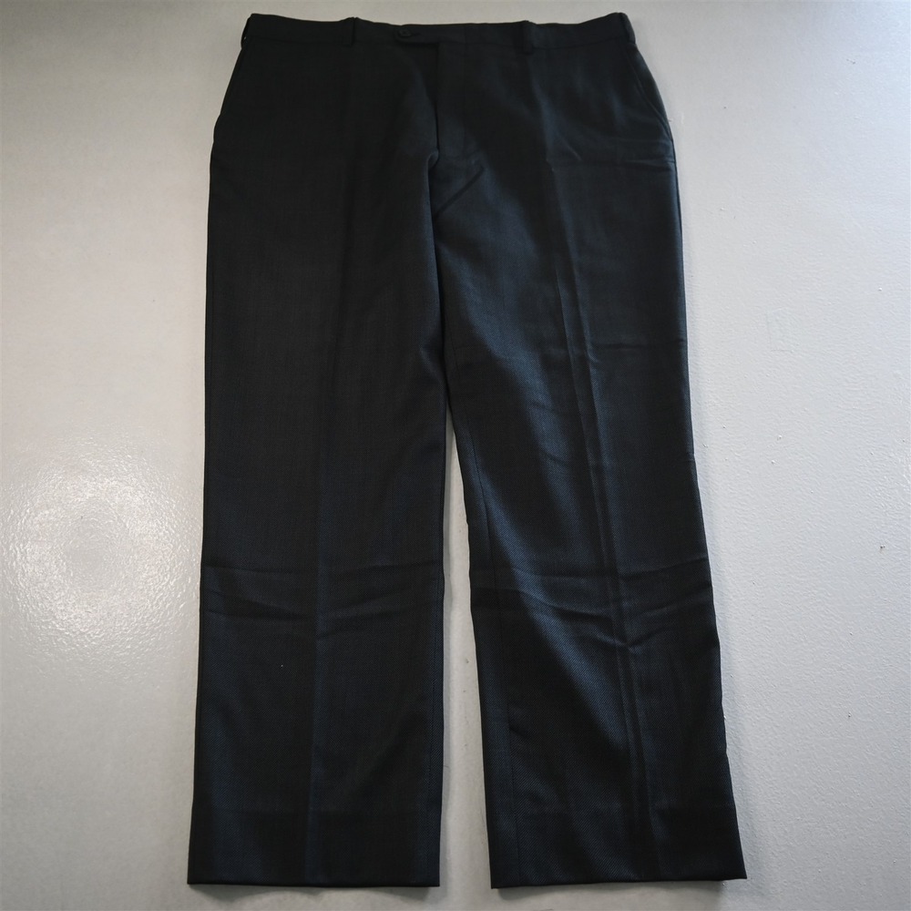 Linea‎ Naturale Luxe 38x30 Gray Birdseye Wool Straight Italy Made Dress Pants